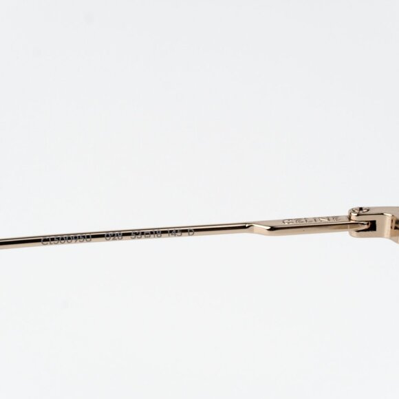 Celine Women Eyeglasses Metal Shiny Rose Gold Demo Round CL50095U 028 BRAND NEW - Picture 6 of 10